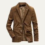 Jesse™ | Blazer de pana entallado con forro estampado