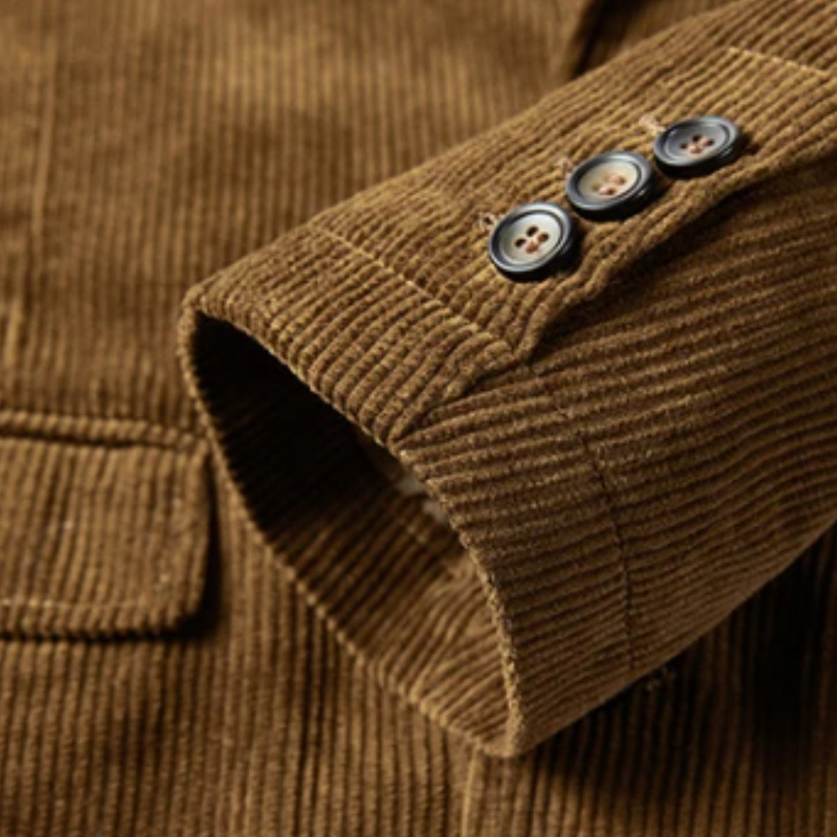 Jesse™ | Blazer de pana entallado con forro estampado