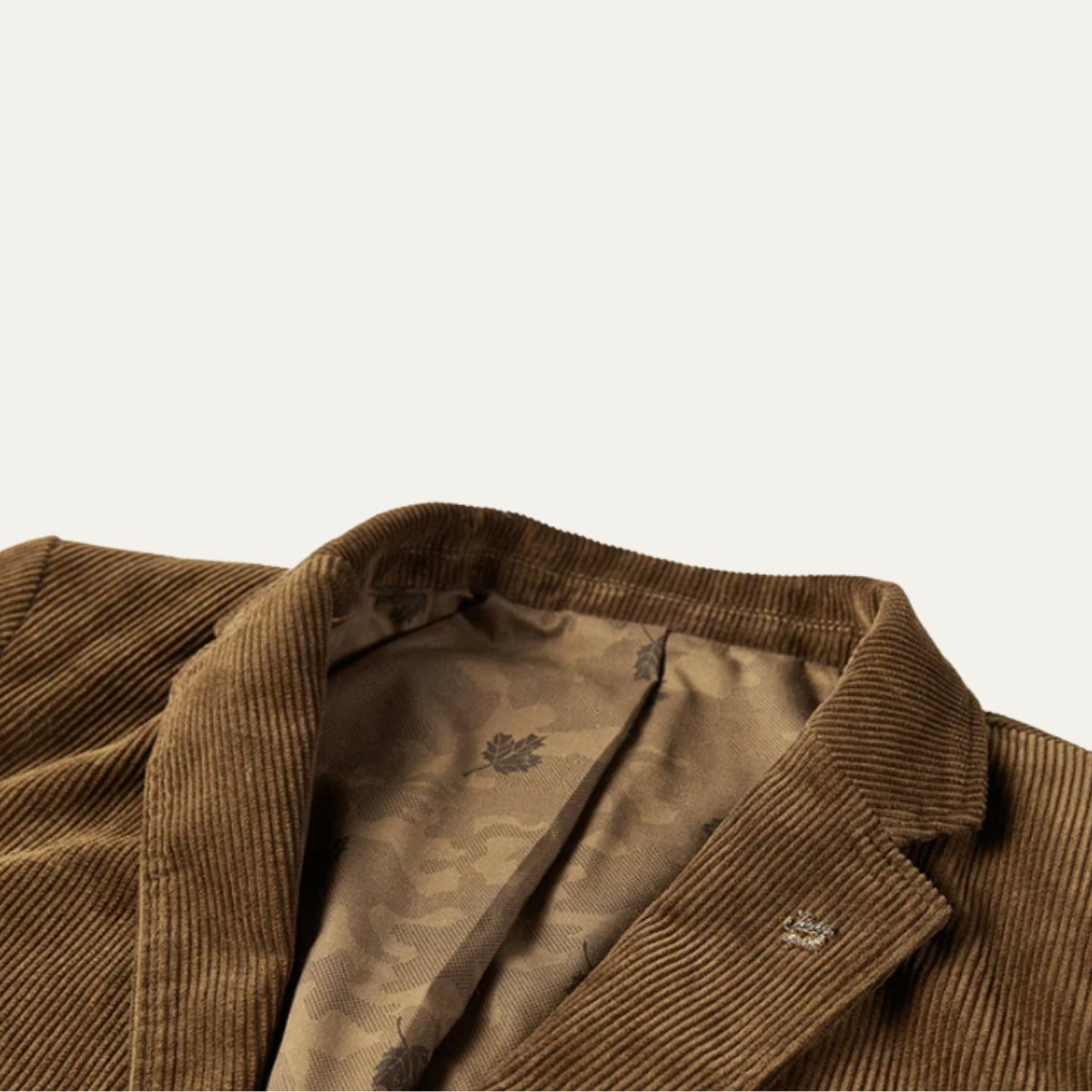 Jesse™ | Blazer de pana entallado con forro estampado