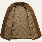 Jesse™ | Blazer de pana entallado con forro estampado