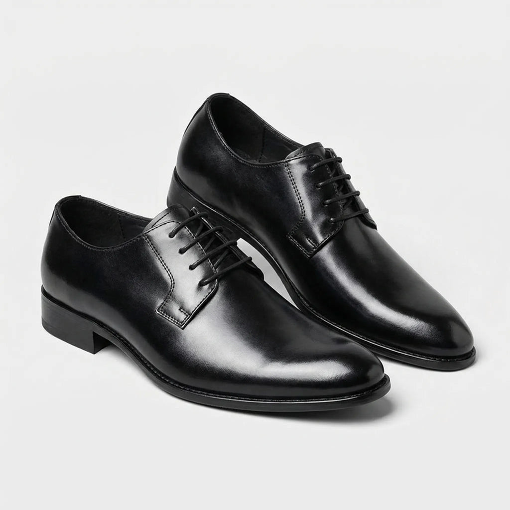 Xavier™ | Zapatos blucher de piel con cordones y punta redonda