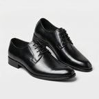 Xavier™ | Zapatos blucher de piel con cordones y punta redonda