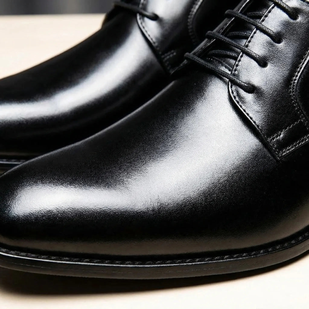 Xavier™ | Zapatos blucher de piel con cordones y punta redonda