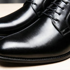 Xavier™ | Zapatos blucher de piel con cordones y punta redonda