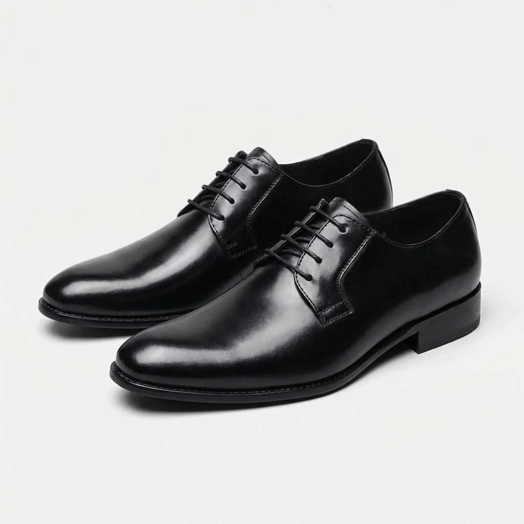 Xavier™ | Zapatos blucher de piel con cordones y punta redonda