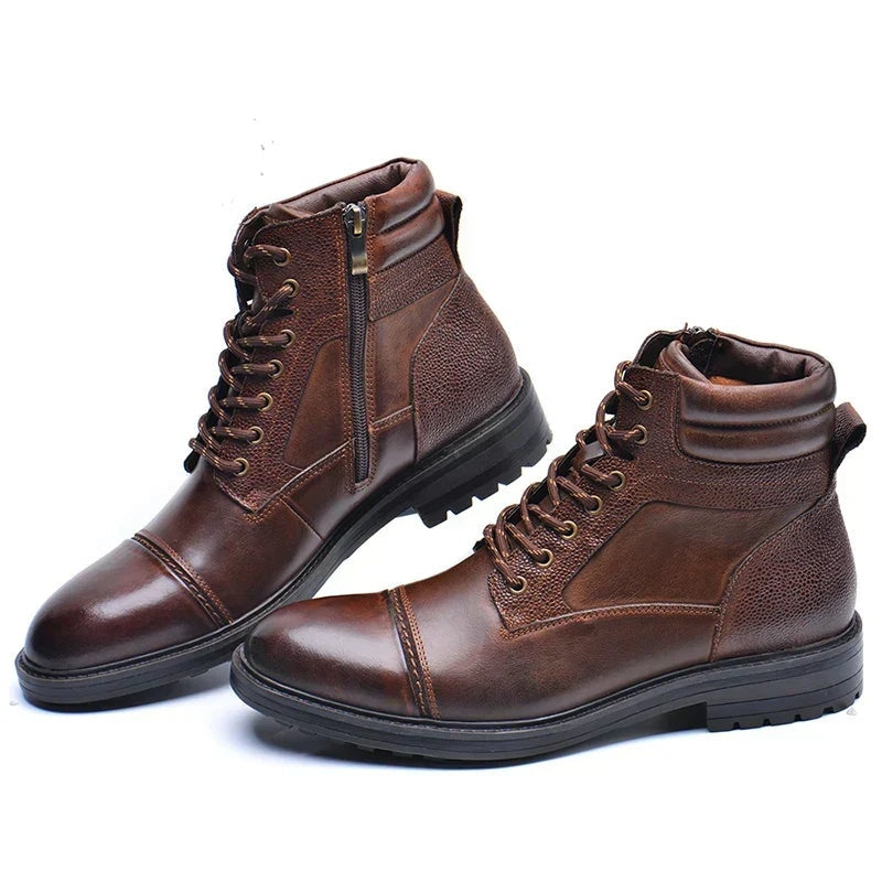 Sebastian™ | Botas de trabajo de piel con cremallera lateral