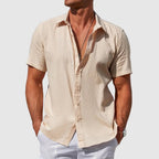 Mason™ | Camisa de lino de manga corta con textura