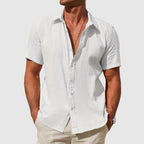 Mason™ | Camisa de lino de manga corta con textura