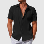 Mason™ | Camisa de lino de manga corta con textura