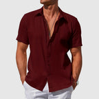 Mason™ | Camisa de lino de manga corta con textura