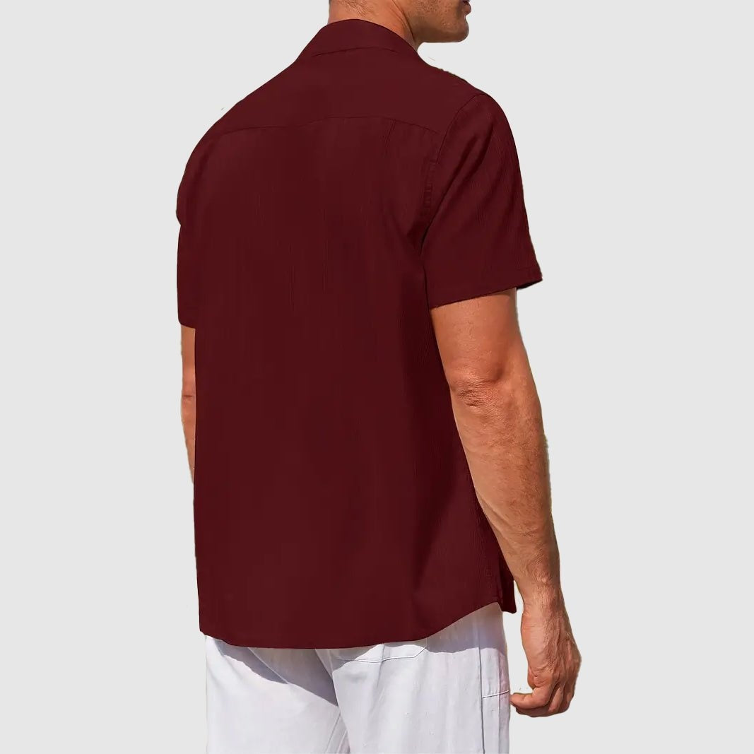 Mason™ | Camisa de lino de manga corta con textura