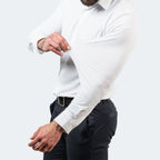 Wesley™ | Camisa Oxford slim fit elástica de manga larga