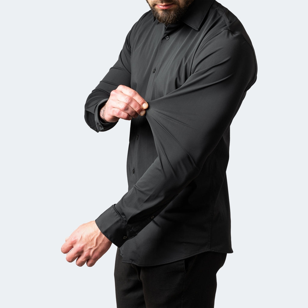 Wesley™ | Camisa Oxford slim fit elástica de manga larga