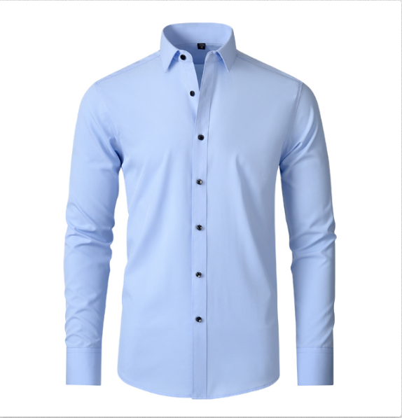 Wesley™ | Camisa Oxford slim fit elástica de manga larga