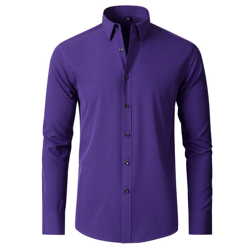 Wesley™ | Camisa Oxford slim fit elástica de manga larga