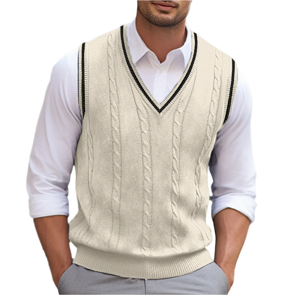 Harrison™ | Chaleco de punto de ochos con cuello en V
