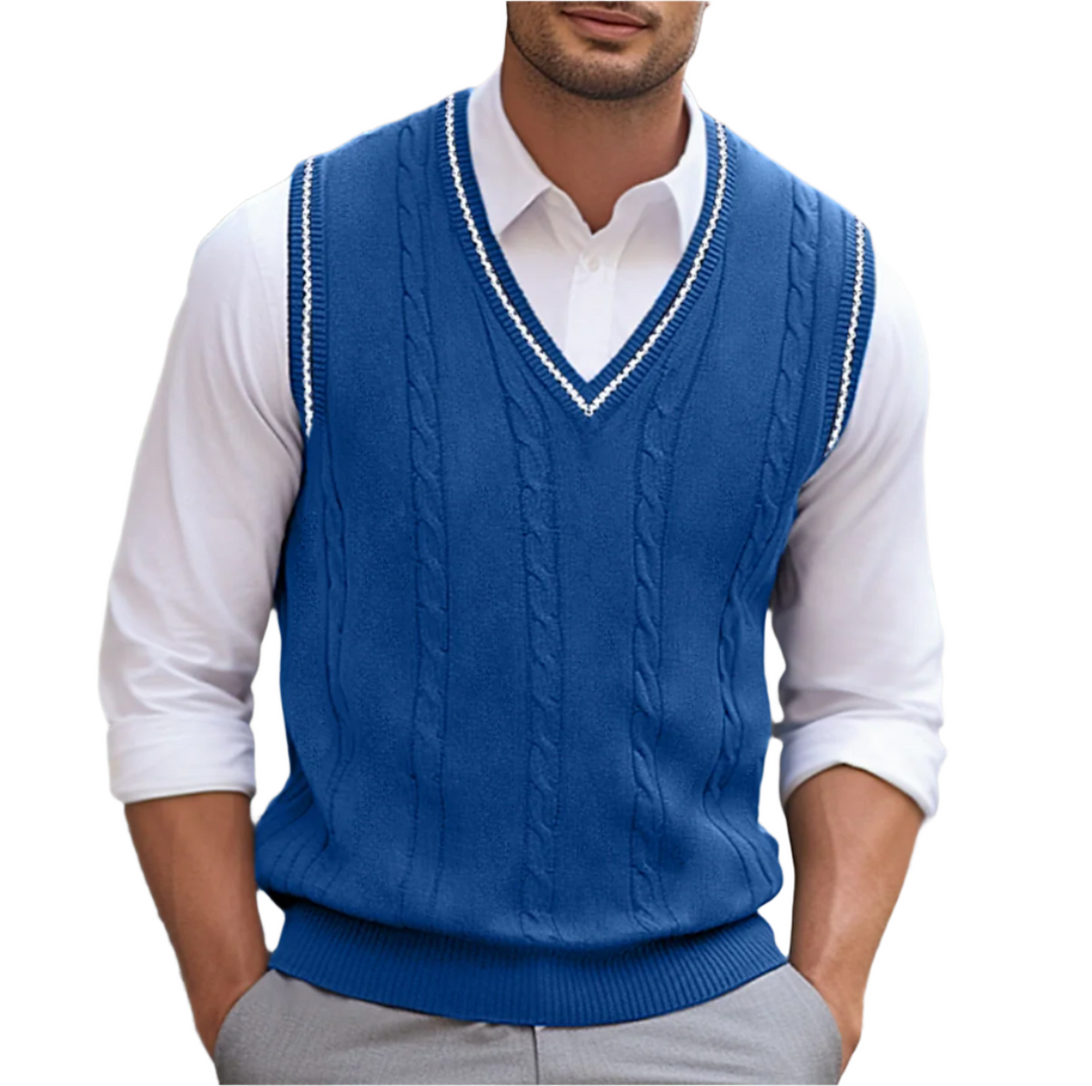 Harrison™ | Chaleco de punto de ochos con cuello en V