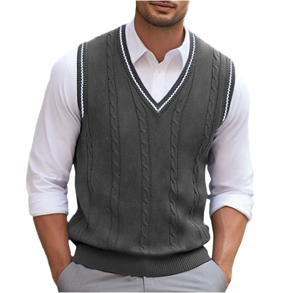 Harrison™ | Chaleco de punto de ochos con cuello en V