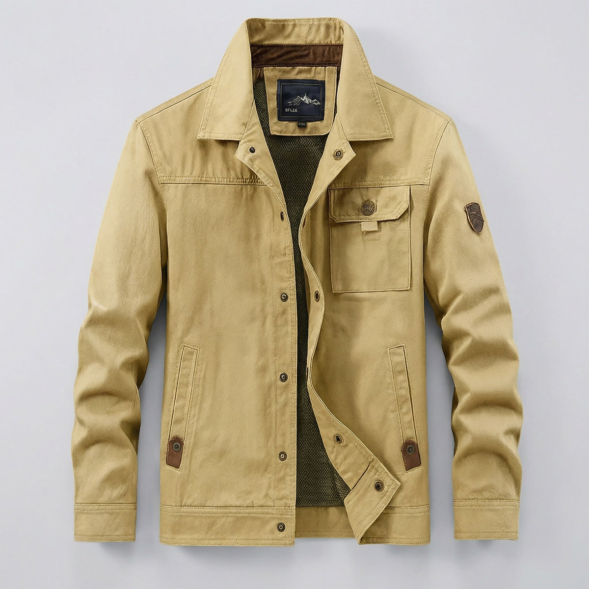 Lucas™ | Chaqueta militar de algodón con múltiples bolsillos
