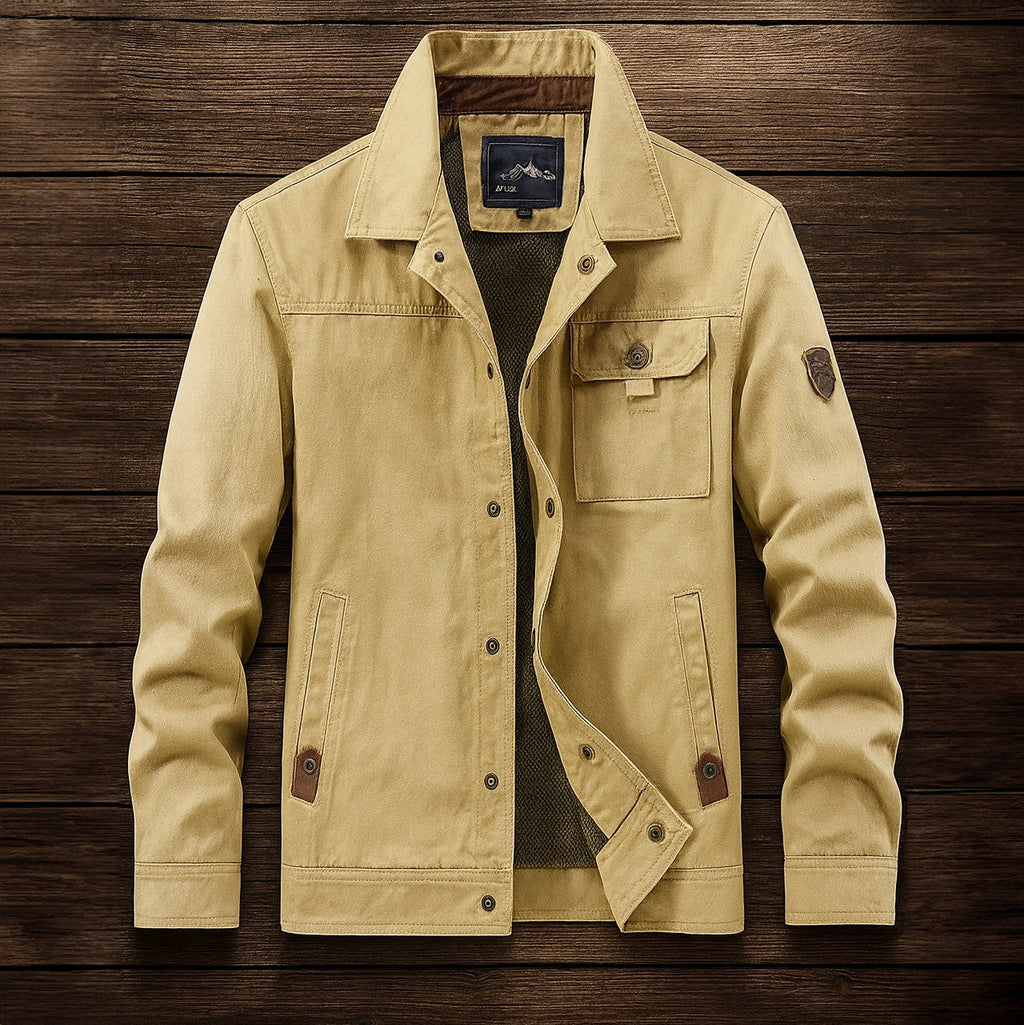 Lucas™ | Chaqueta militar de algodón con múltiples bolsillos