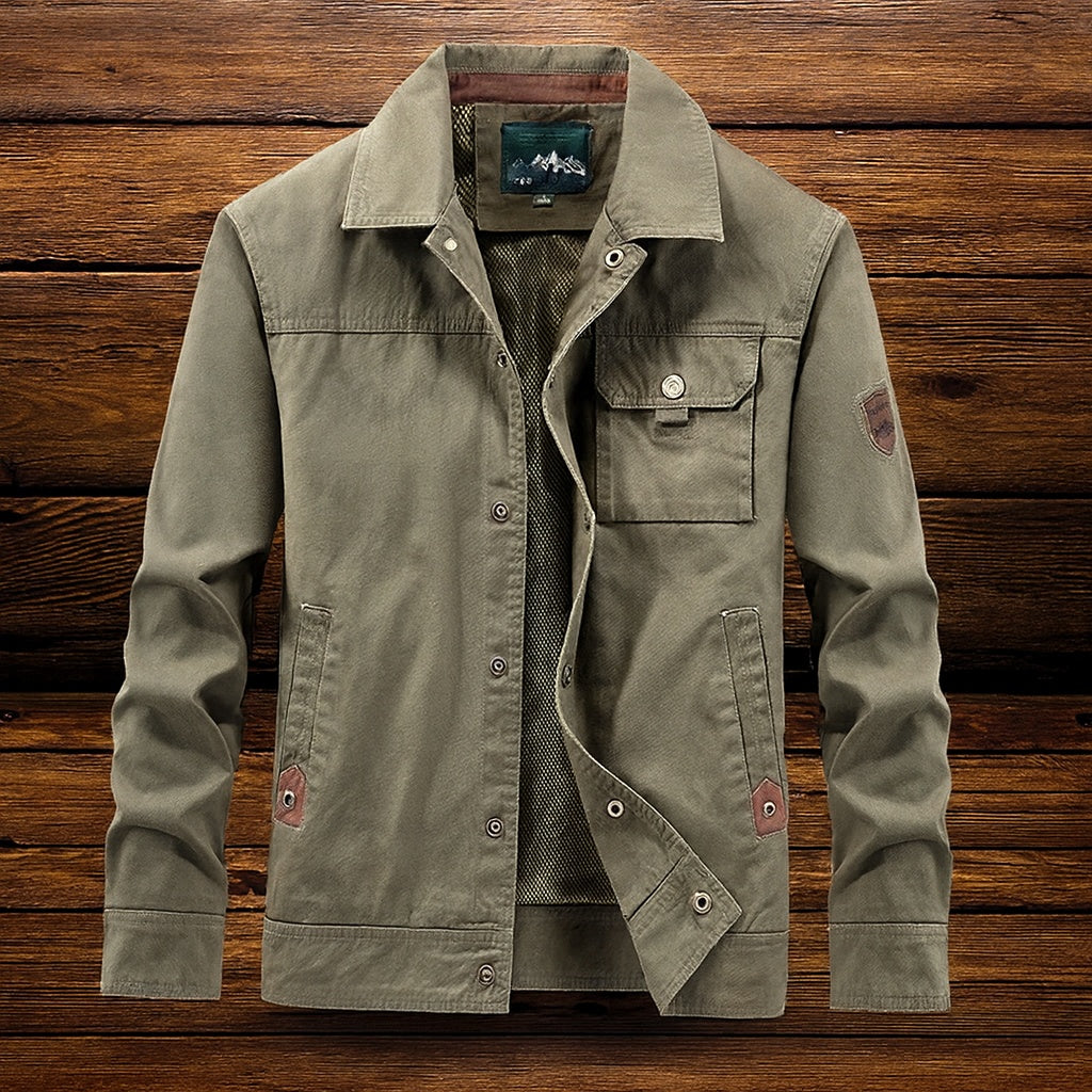 Lucas™ | Chaqueta militar de algodón con múltiples bolsillos