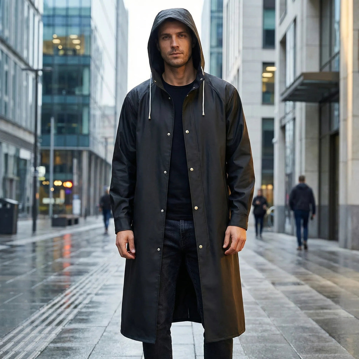 Vincent™ | Chubasquero largo impermeable con capucha