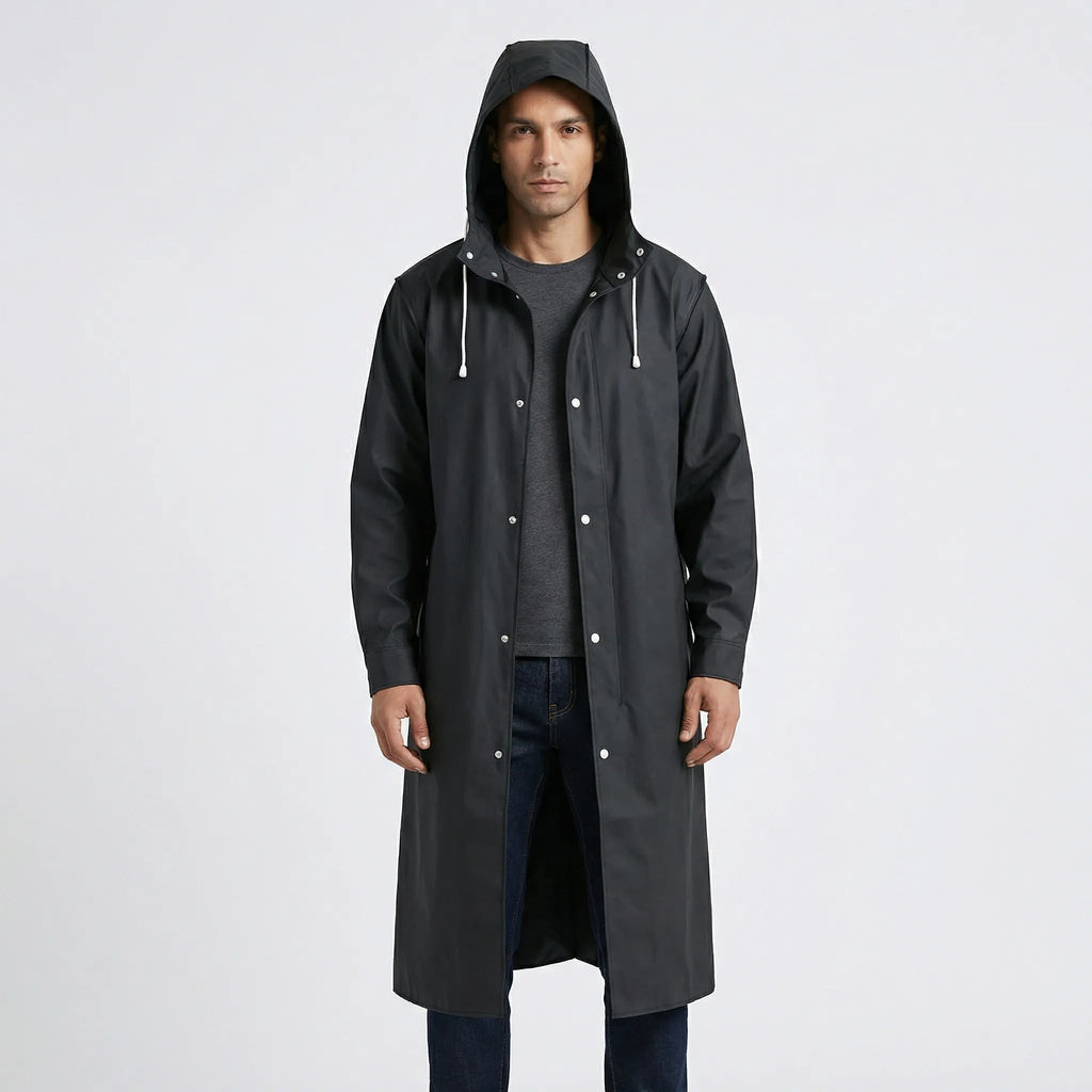 Vincent™ | Chubasquero largo impermeable con capucha