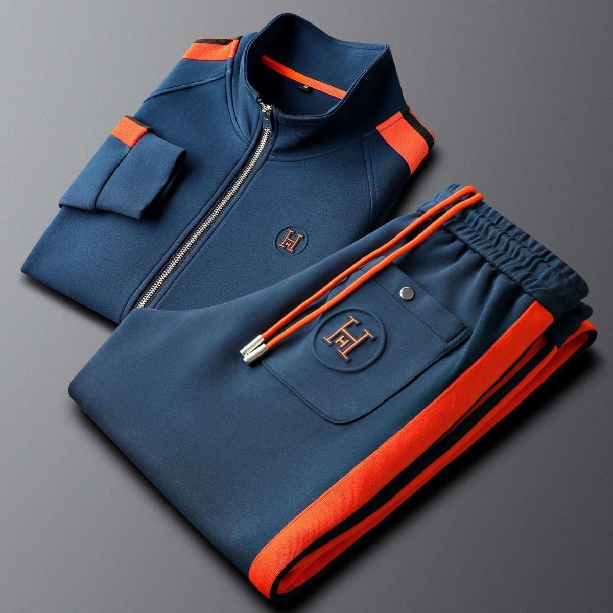 Gabriel™ | Chándal con cremallera y franjas en contraste