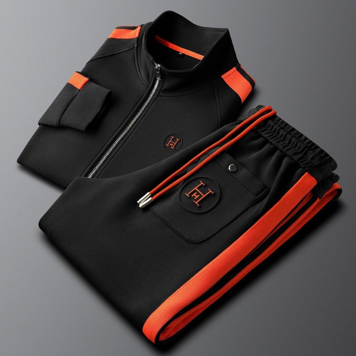 Gabriel™ | Chándal con cremallera y franjas en contraste