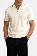 Wade™ | Polo de punto de manga corta con cuello abierto