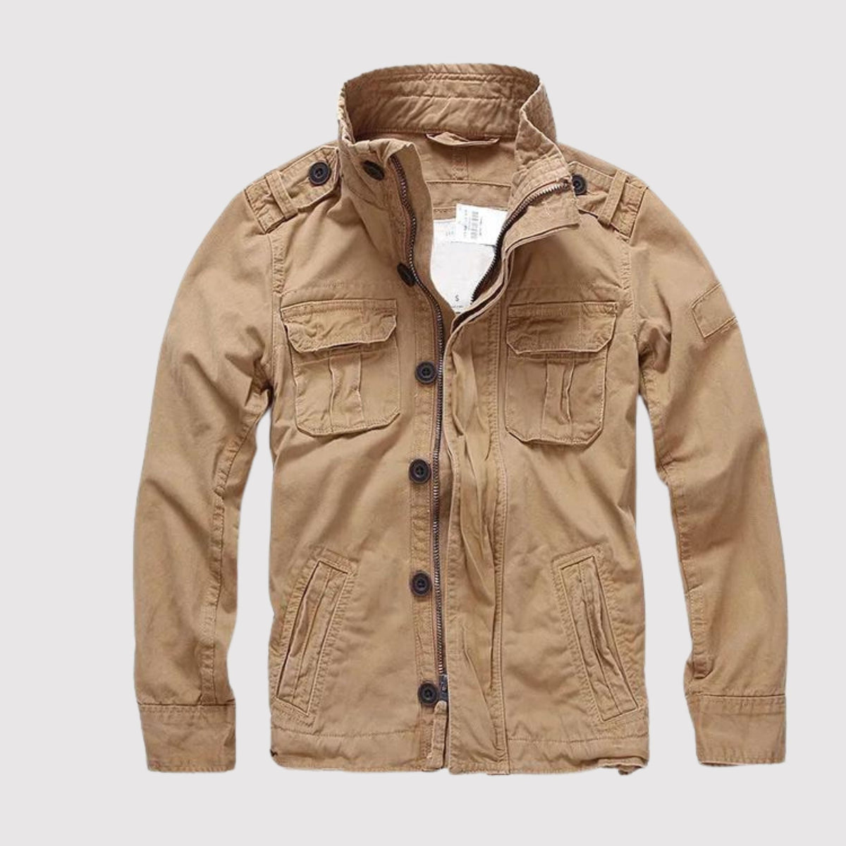 Raymond™ | Chaqueta militar de algodón con bolsillos