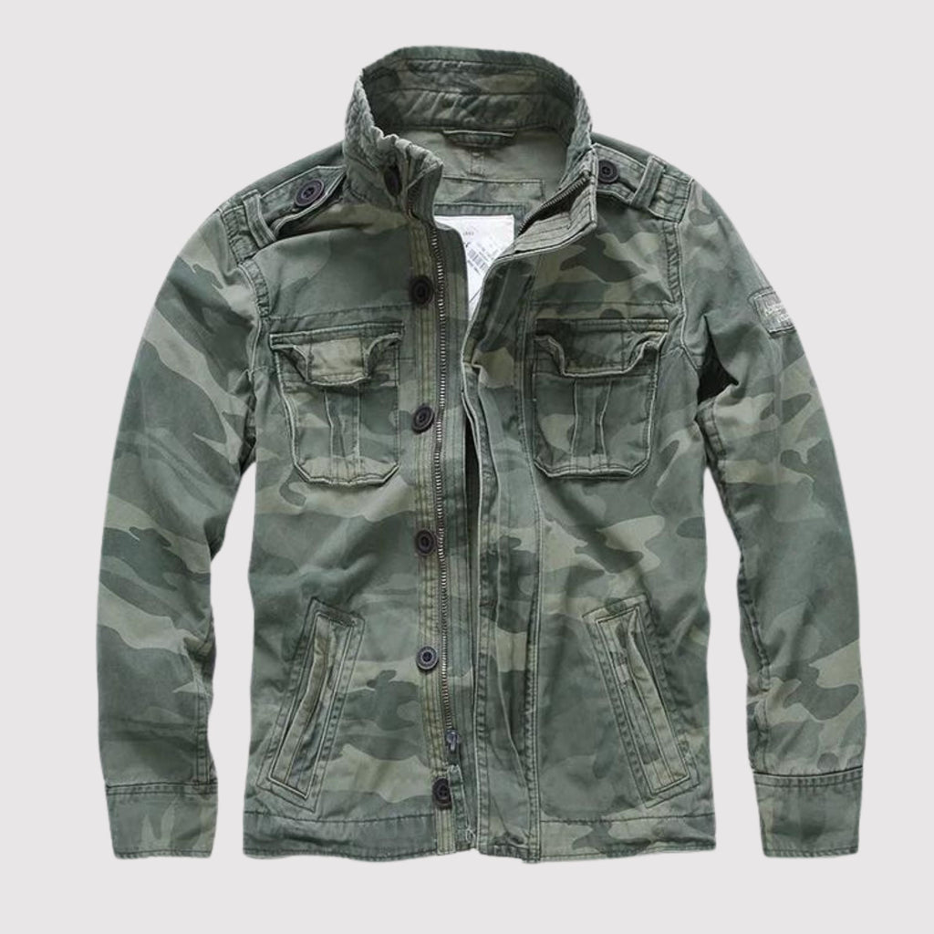 Raymond™ | Chaqueta militar de algodón con bolsillos