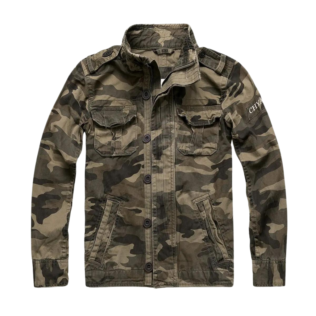 Raymond™ | Chaqueta militar de algodón con bolsillos