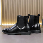 Landon™ | Botines Chelsea de piel con suela en contraste