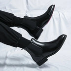 Landon™ | Botines Chelsea de piel con suela en contraste