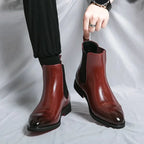 Landon™ | Botines Chelsea de piel con suela en contraste