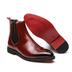 Landon™ | Botines Chelsea de piel con suela en contraste