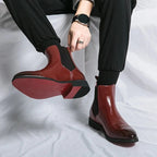 Landon™ | Botines Chelsea de piel con suela en contraste