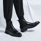 Landon™ | Botines Chelsea de piel con suela en contraste