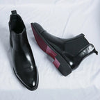 Landon™ | Botines Chelsea de piel con suela en contraste