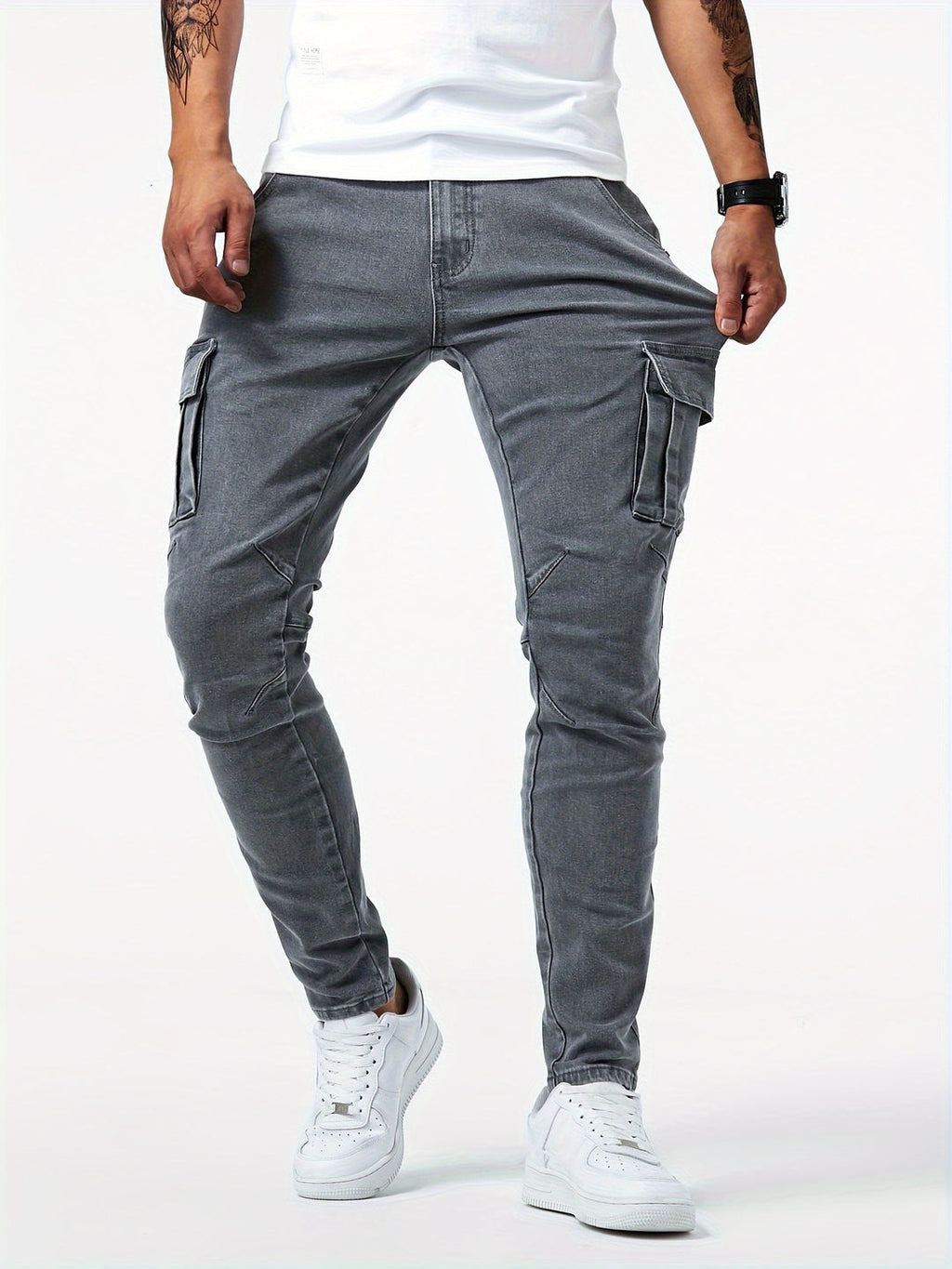 Joshua™ | Vaqueros cargo slim con bolsillos laterales