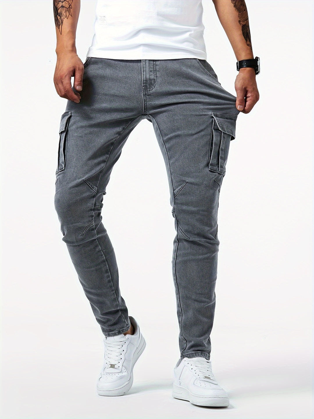 Joshua™ | Vaqueros cargo slim con bolsillos laterales