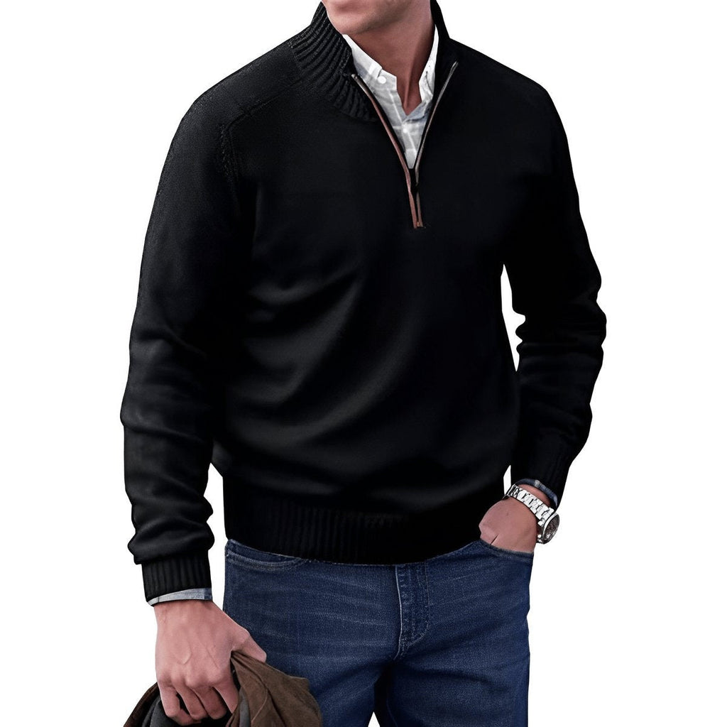 Jonah™ | Jersey de punto con cuello alto y media cremallera