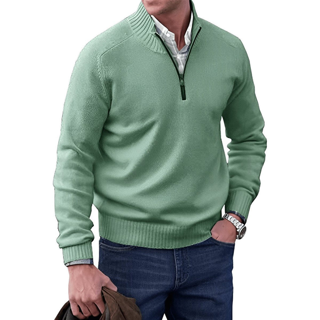 Jonah™ | Jersey de punto con cuello alto y media cremallera