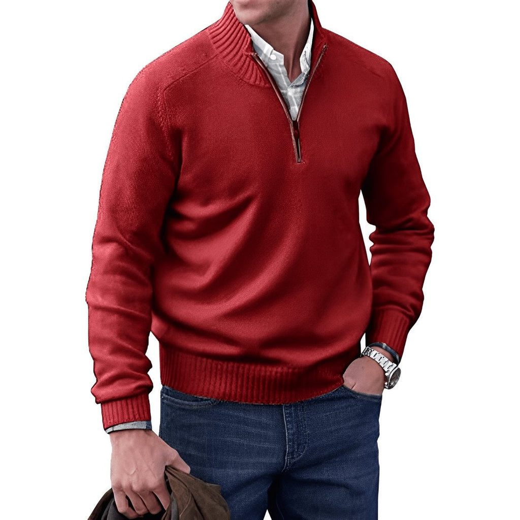 Jonah™ | Jersey de punto con cuello alto y media cremallera