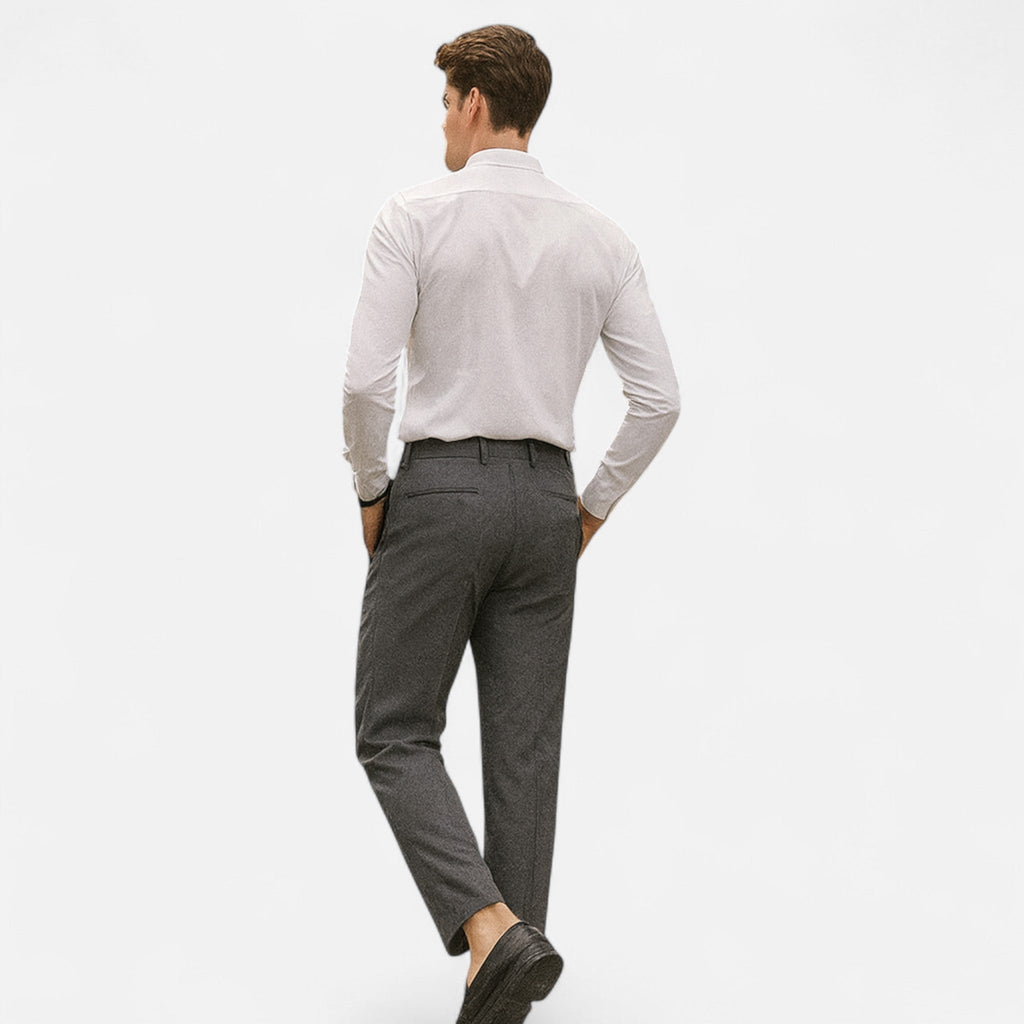 Lucas™ | Pantalón de vestir tobillero slim con pinzas