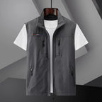 Garrett™ | Chaleco multibolsillos con cremallera y cuello alto