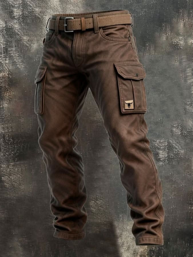 Miles™ | Pantalón de trabajo de lona para hombre con bolsillos cargo
