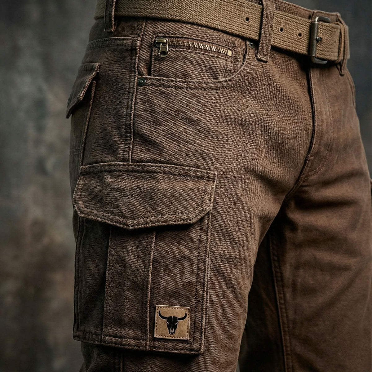 Miles™ | Pantalón de trabajo de lona para hombre con bolsillos cargo