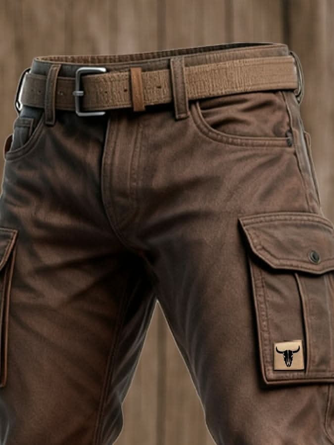 Miles™ | Pantalón de trabajo de lona para hombre con bolsillos cargo